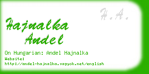 hajnalka andel business card